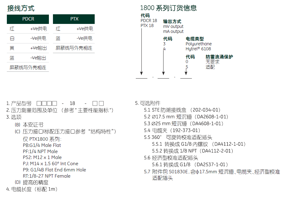 PTX1830选型